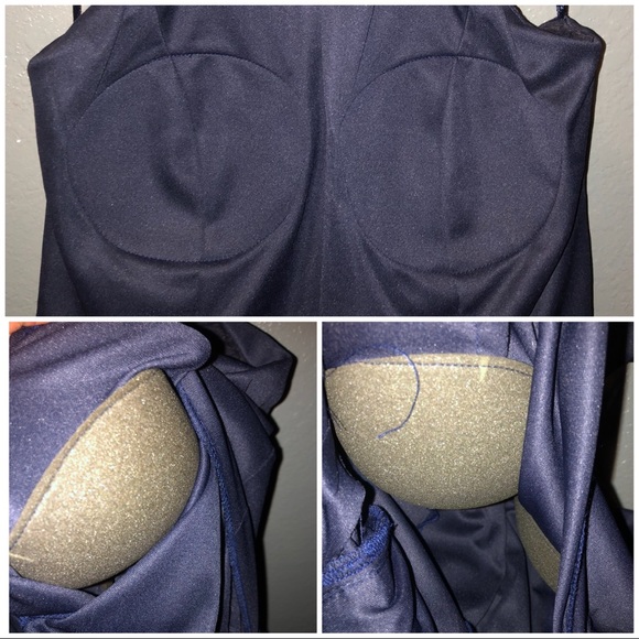 🆕 JACKIE JON 4 SLEEVELESS SHIRRED HALTER DRESS - Picture 6 of 8